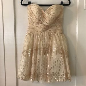 Roberta Champagne and Gold Sequin Dress